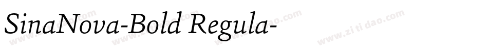 SinaNova-Bold Regula字体转换